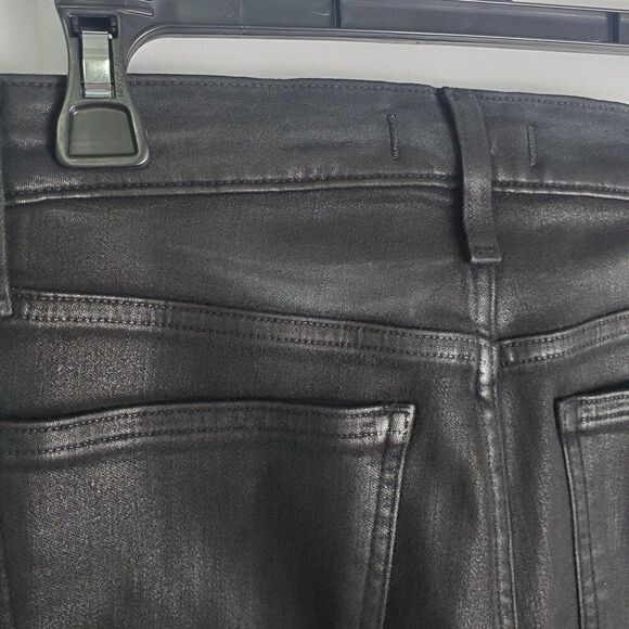 Madewell Coated Pleather Mid Rise Kick Out Pants Size 26 - Picture 5 of 9